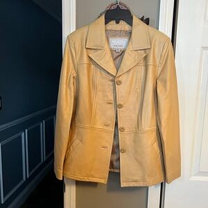Wilsons Leather Tan Button-Up Jacket